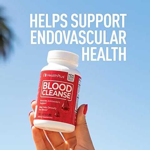 Blood Cleanse – Suplemento Alimentar Natural Sem Glúten com Ingredientes Herbais (90 Cápsulas, 45 Porções) - Health Plus
