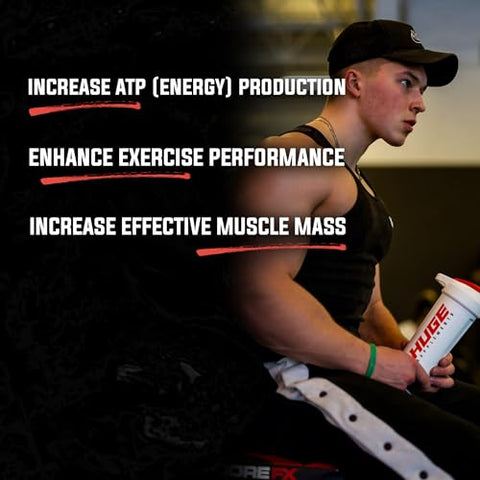 Pílulas de Creatina Monohidratada, 5g por Porção, Dose Clínica para Apoiar o Crescimento Muscular Magro e Recuperação - Huge Supplements