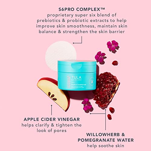 Skin Care – Pads Tônicos Máximo Poder Antiacne, Biodegradáveis, Sem Álcool - TULA
