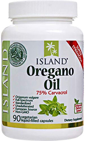 Island Nutrition - Óleo de Orégano Cápsulas Orgânicas – Super Potente, Cultivado na Espanha, 90 cápsulas líquidas – Óleo de Orégano Orgânico com Entrega Aprimorada (Aceite de Orégano)