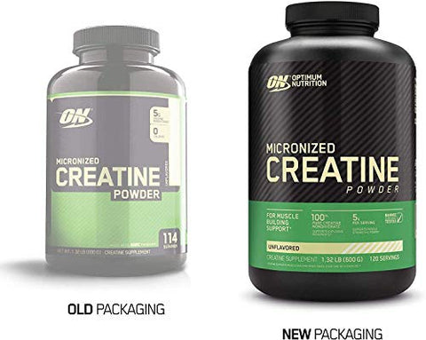 Creatine em Pó, Sem Sabor, 600g – Potencialize seus resultados - Optimum Nutrition