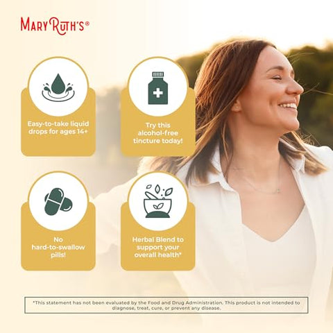 MaryRuth Organics - Gotas Líquidas Orgânicas USDA para Saúde Respiratória com Folha de Mullein | Raiz de Marshmallow | 30ml