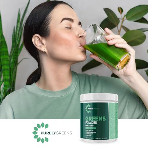 Purely Greens - Pó Superfood com Espinafre e Couve – 100g