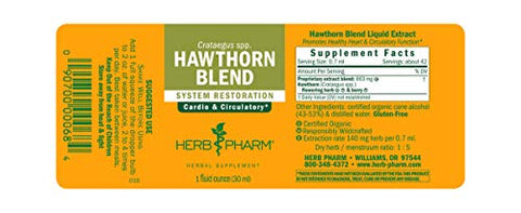 Mistura de Espinheiro, 30 ml – Fórmula Potente para Saúde Cardiovascular - Herb Pharm