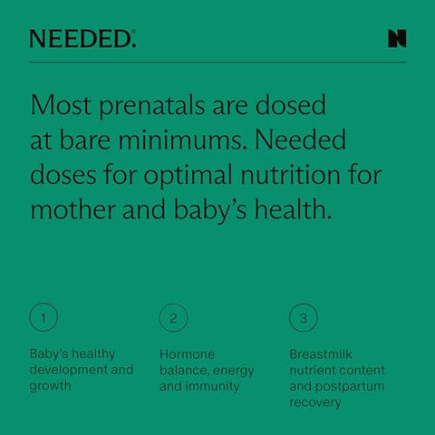 Needed. - Pó Multivitamínico de Baunilha com Colina para Gestantes, Gravidez, Amamentação, Pós-parto | Fórmula Especializada