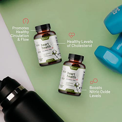 Snap Supplements - Suplementos Snap para Saúde do Coração e Circulação Sanguínea, 90 Cápsulas –