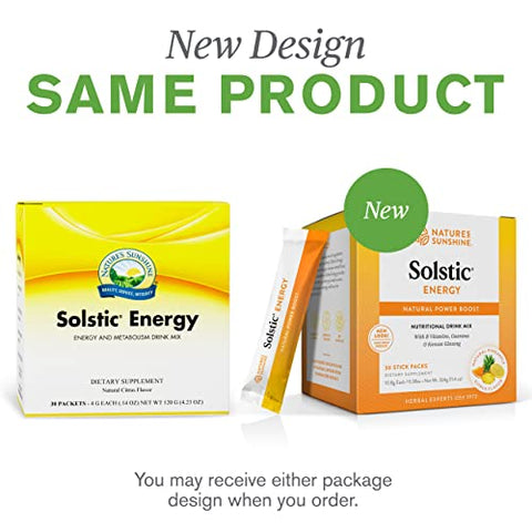Nature's Sunshine - Nature’s Sunshine Solstic Energy – 30 Unidades de 0,14g cada – Energia Natural