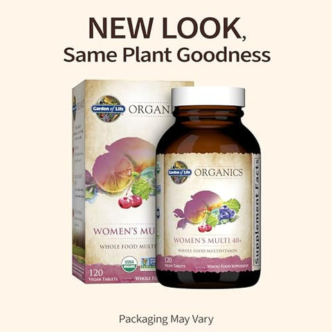 Organics – Kit Multivitamínico para Homens 120 Comprimidos e Mulheres 40+ 120 Comprimidos | Saúde e Bem-Estar - Garden of Life