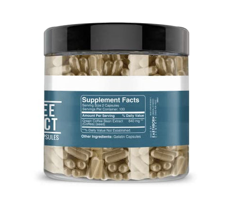 Extrato de Café Verde Earthborn Elements 200 Cápsulas, Puro – 100% Natural e Potente
