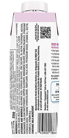 BOOST - Boost Breeze Bebida Nutricional Wildberry, 8 fl oz (Pack com 12) – Marca Boost