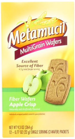 Meta Biscoitos de Fibra Multigrãos de Maçã Crocante 24 unidades (Pacote com 3) - Metamucil