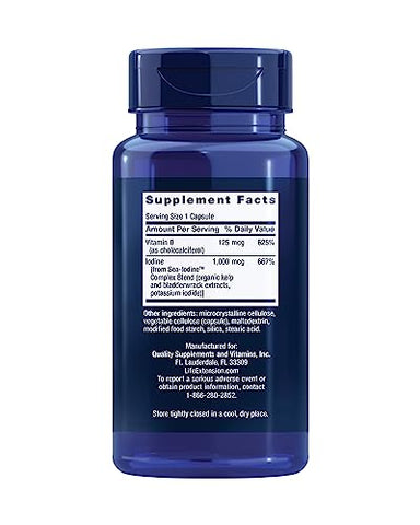 Vitamina D3 125 mcg (5000 UI) Life Extension com Sea-Iodine para ossos e cérebro – Compre Agora!