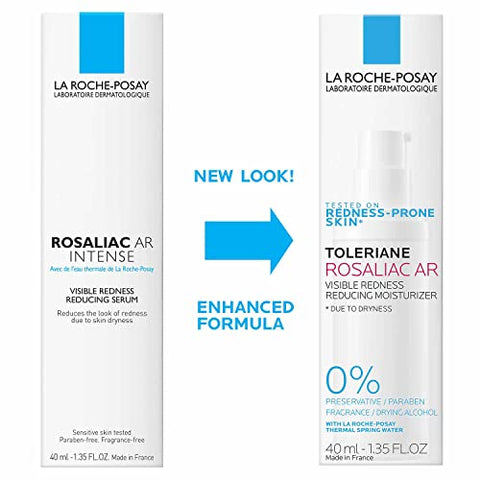 Toleriane Rosaliac AR Creme Redutor de Vermelhidão Visível | Creme Corretor de Cor para Pele Sensível com Pigmentos Verdes | Calmante e Hidratante | 40g - La Roche-Posay