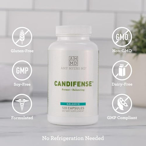 Candifense Candida Cleanse – Suplemento Anti Overgrowth e Levedura – Enzimas à Base de Plantas Livres de Ervas – Suporta a Digestão - Amy Myers MD