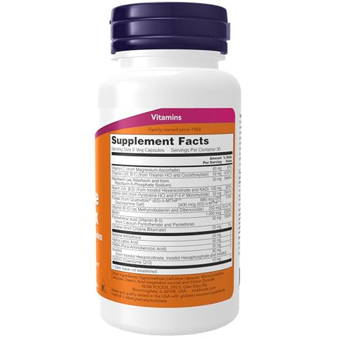 Suplementos, Complexo B de Coenzima com Ácido Alfa Lipóico e CoQ10, Saúde Nutricional, 60 Cápsulas Vegetais - NOW Foods