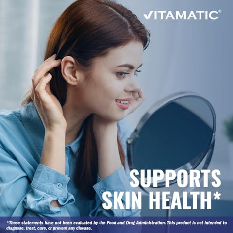 Ácido Hialurônico 200mg – Suporte para Tecido Conjuntivo e Articulações Saudáveis – Promove uma Pele Jovem e Saudável – 120 Cápsulas - Vitamatic