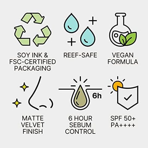 MAKEP:REM - MAKEPREM Protetor Solar No Sebum Sun Cream UV Defense SPF 50 PA – Protetor Solar Amigo dos Oceanos – 50ml