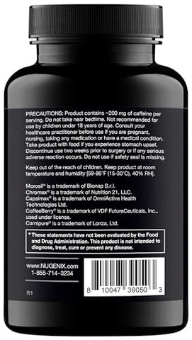 Thermo – Queimador de Gordura Termogênico para Homens, Acelerador Metabólico Extremo, 42 Cápsulas - Nugenix