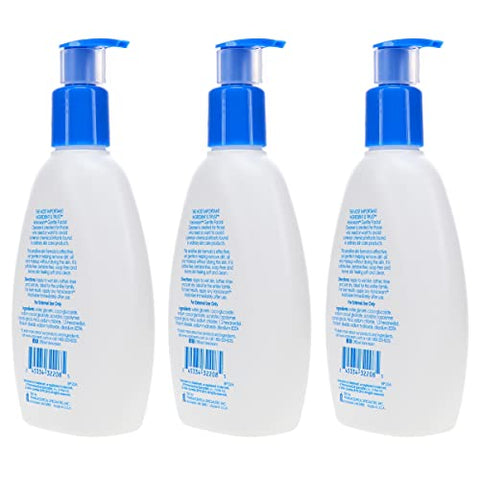 Gentle Facial Cleanser para Pele Sensível, 3 Unidades de 240ml, Sem Perfume - Vanicream
