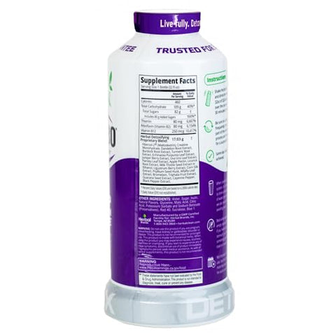 QCarbo32 Bebida Detox Premium de 32 Fl Oz Sabor Uva – Marca Herbal Clean - Herbal Clean