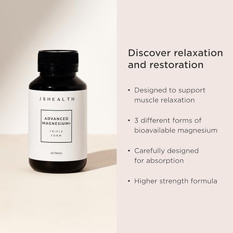 Suplemento de Magnésio Avançado JSHealth Vitamins com Magnésio Glicinato
