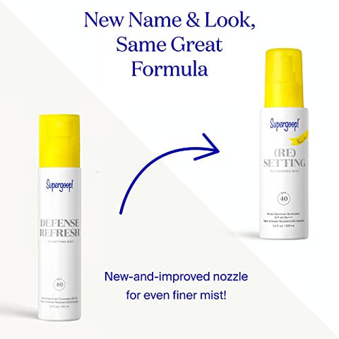 Mist Refrescante (Re)setting, 30 ml – FPS 40 PA – Fixa Maquiagem, Refresca Proteção UV - Supergoop!