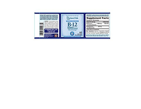 Puritan's Pride - Puritan’s Pride Vitamina B-12 5000 Mcg Sublingual – Microlozenges, 60 Unidades (Embalagem de 1)