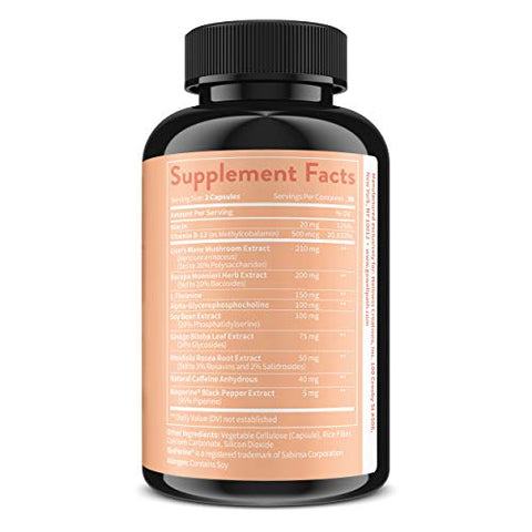 Mind – Suplemento Natural com Lion’s Mane para Aumentar o Foco – Fórmula Potente – 60 Cápsulas - WellPath