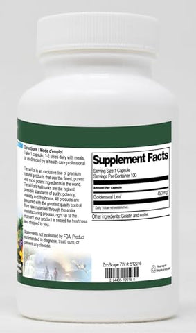 Terravita - Folha de Goldenseal – 450 mg (100 Cápsulas) | Marca: Goldenseal