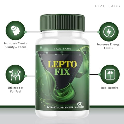 rize labs - LeptoFix – Pílulas de Emagrecimento LeptoFix, Suplemento Natural LeptoFix para Resultados Notáveis, Fórmula LeptoFix para Apoiar um Estilo de Vida Saudável e Ativo, Avaliações Lepto Fix (60…)