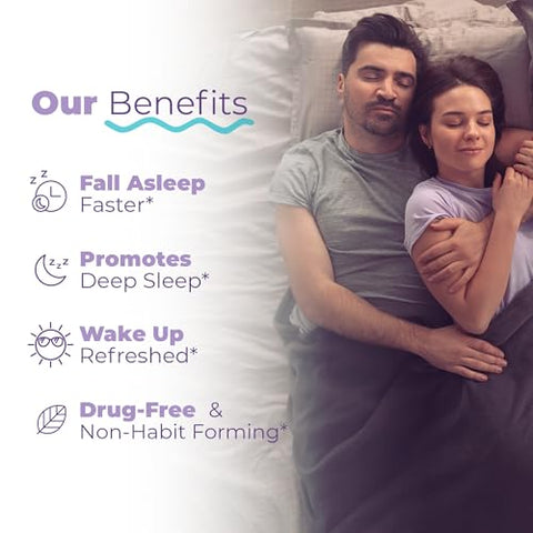 Anuveo - Auxílio Natural para Dormir | Não Viciante | Suplemento Herbal para Melhor Sono com Valeriana, Melatonina, Magnésio e Ashwagandha | Comprimidos para Dormir para Adultos (60 Veganos)