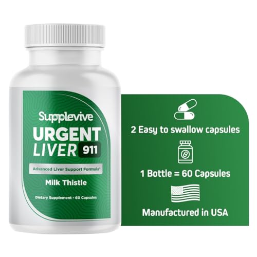 Supplevive - Urgent Liver 911 – Suporte Herbal para o Fígado, Limpeza e Desintoxicação – Marca em Destaque
