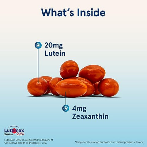Lutein 20 mg com Zeaxantina, Suporte para a Saúde Visual e Macular, 120 Softgels, 120 Dias de Fornecimento - Jarrow Formulas