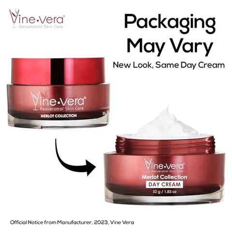 Merlot Moisture Day Cream – Creme Facial Hidratante com Resveratrol para Todos os Tipos de Pele – 52g - Vine Vera