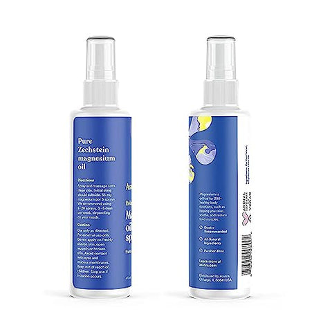 Spray de Magnésio, 118 ml (Pacote com 2) – Magnésio Tópico, Absorção Rápida, Puro, Inodoro e Não Oleoso, Magnésio Derivado do Leito Marinho de Zechstein - ASUTRA