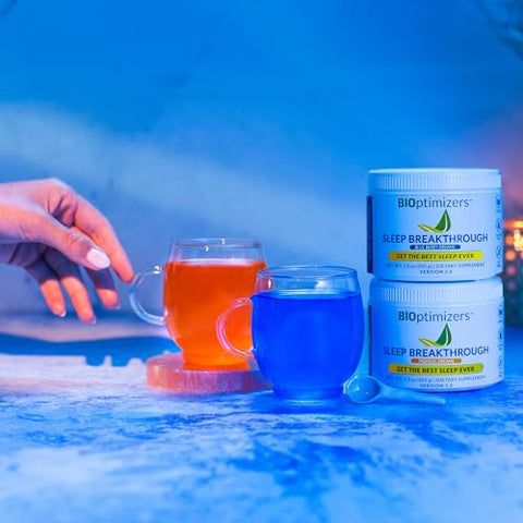 Sleep Breakthrough 2.0 – Suporte Natural em Pó 202.5g Sabor Blue Berry Dreams - BiOptimizers