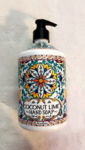 Generic - Coleção de Sabonetes Sicilian Deruta | 4 x 635 ml Frascos de Plástico Italiano de Limão Cítrico Verbena Gardenia Lírio Coco Lima 2.548 g