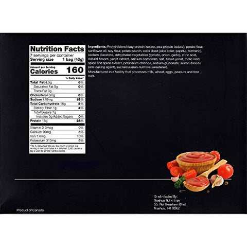 Snacks de Tomate Apimentado com Alto Teor de Proteína, Crocantes e Saudáveis, 15g de Proteína, Baixa Caloria, Baixo Teor de Gordura e Açúcar, Sem Glúten – 1 Embalagem com 7 Porções - Proti-Thin