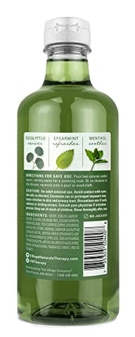 Óleo de Banho Espumante e Gel de Banho 473 ml, Pack com 2 unidades, Verde, 473 ml - Village Naturals Therapy