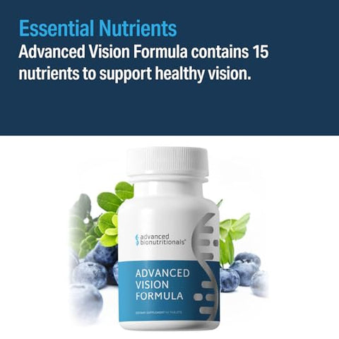 Fórmula Avançada para a Visão, Suporte para a Função Ocular, Vitaminas para os Olhos, Luteína, Zeaxantina, Vitamina A, C, Zinco, Livre de Glúten, Sem Lactose - Advanced Bionutritionals