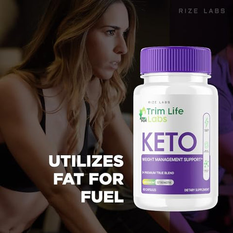 rize labs - Trim Life Labs Keto Capsules – Emagreça com Fórmula Máxima de Suporte de Pílulas de Perda de Peso Keto ACV (120 Cápsulas)