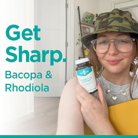 ONE A DAY - One A Day Suplemento Cognitivo – Suporte para Desempenho Cognitivo com Bacopa e Rhodiola – Homens e Mulheres – 60 cápsulas