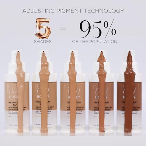 Trick and Treat CC Cream SPF 46 | Creme Corretor de Cor Hidratante Ativo com Mel | 50g - Hey Honey