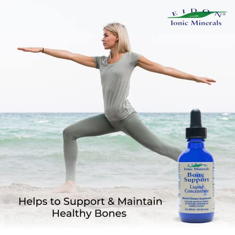 Eidon Ionic Minerals - Eidon Mineral Bone Support – Suplemento Líquido de Minerais Traços Iônicos para Saúde Óssea, Cálcio, Magnésio, Zinco, Manganês, Sílica, Enxofre, Boro, 30ml