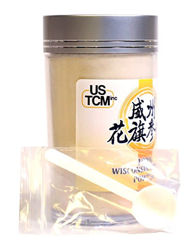 USTCM - Ginseng Americano em Pó 120 Mesh Wisconsin (170g) – Produto de Qualidade