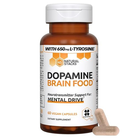 NATURAL STACKS - Suplemento de Foco Dopamina – Aumente sua Concentração e Produtividade | Marca: Dopamine Focus