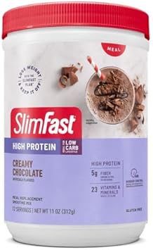 Advanced Nutrition Mistura de Smoothie Cremoso de Chocolate – Substituto de Refeição para Perda de Peso – 20g de Proteína – 320g – 12 Porções – Amigo da Despensa - SlimFast