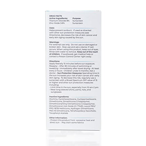 Protetor Solar e Primer Facial Mineral TiZO3, FPS 40 de Amplo Espectro com Antioxidantes, Acabamento Matte, Livre de Fragrâncias e Óleo, Recomendado por Dermatologistas, PA 50 ml