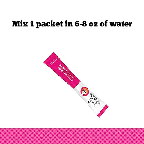 Pó Orgânico, Suplemento de Fibra Prebiótica e Probióticos para Mulheres, Baixo FODMAP, 30 Pacotes Práticos, Sem Sabor, 30 Porções - Regular Girl