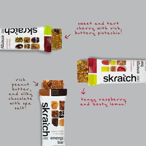 Skratch Labs - Barra Energética SKRATCH LABS | Pack Variado (12 unidades) | Snack Saudável à Base de Plantas | Baixo teor de açúcar, Proteína Vegetal, Grãos Antigos | não transgênico, sem glúten, sem soja, vegano, kosher